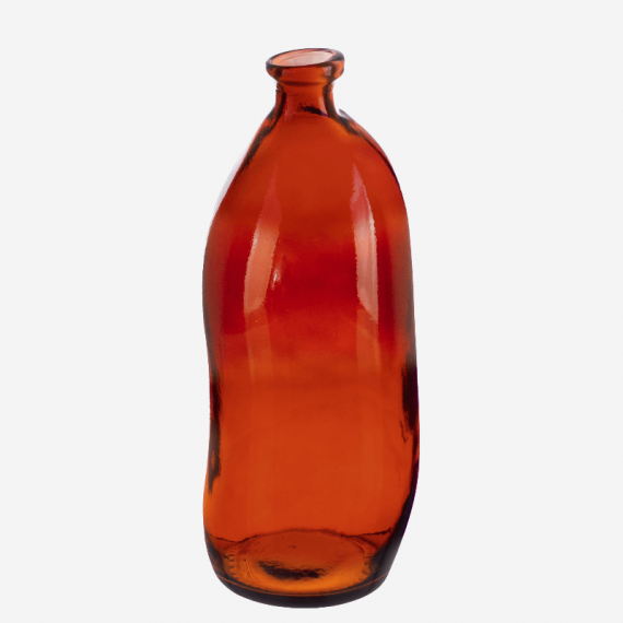 Jarrón Macetero Decorativo Kryos- Vidrio Reciclado- 13 X 35 Cm- Color Rojo- Decoración Interior- Terrazza®  TERRAZZA COLLECTION