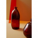 Jarrón Macetero Decorativo Kryos- Vidrio Reciclado- 13 X 35 Cm- Color Rojo- Decoración Interior- Terrazza®  TERRAZZA COLLECTION