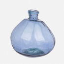 Jarrón Macetero Decorativo Kryos- Vidrio Reciclado- 31X32 Cm- Color Azul- Decoración Interior- Terrazza®  TERRAZZA COLLECTION