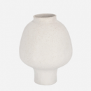 Jarrón Macetero Decorativo Kamares- Cerámica- 25 X 32 Cm- Color Blanco Mate- Decoración Interior- Terrazza®  TERRAZZA COLLECTION