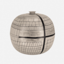 Jarrón Macetero Decorativo Budri- Metal Artesanal- 39 X 36 Cm- Color Beige- Decoración Interior- Terrazza®  TERRAZZA COLLECTION