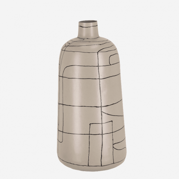 Jarrón Macetero Decorativo Corinto- Metal Artesanal- 20 X 44,5 Cm- Color Dorado- Decoración Interior- Terrazza®  TERRAZZA COLLEC