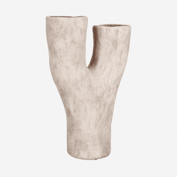 Jarrón Macetero Decorativo Nomada- Terracota Natural-  31 X 15 X 48,5 Cm- Color Beige Natural- Decoración Interior- Terrazza®  T