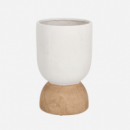 Jarrón Macetero Decorativo Nomada- Terracota Natural- 20,5 X 32 Cm- Color Beige Natural- Decoración Interior- Terrazza®  TERRAZZ