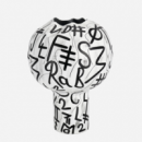 Jarrón Macetero Decorativo Metric- Metal Artesanal- 31 X 43 Cm- Color Blanco- Decoración Interior- Terrazza®  TERRAZZA COLLECTIO