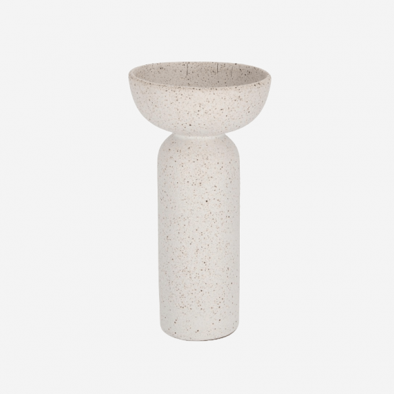 Jarrón Macetero Decorativo Keri- CERÁMICA-11,2 X 22,5 Cm- Color Blanco Mate- Decoración Interior- Terrazza®  TERRAZZA COLLECTION