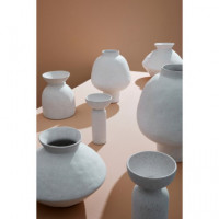 Jarrón Macetero Decorativo Keri- CERÁMICA-11,2 X 22,5 Cm- Color Blanco Mate- Decoración Interior- Terrazza®  TERRAZZA COLLECTION