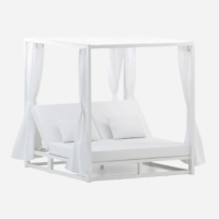 Cama de Jardín con Techo Menorca- Color Blanco- Essentials®  ESSENTIALS