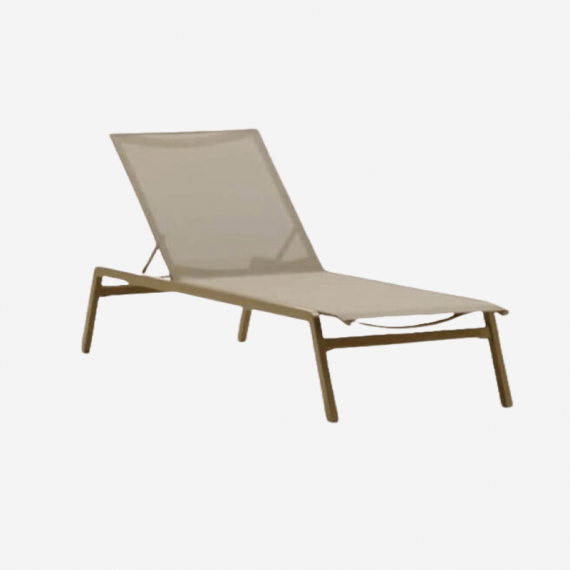 Tumbona de Jardín Apilable Coimbra- Color Taupe- Essentials®  ESSENTIALS