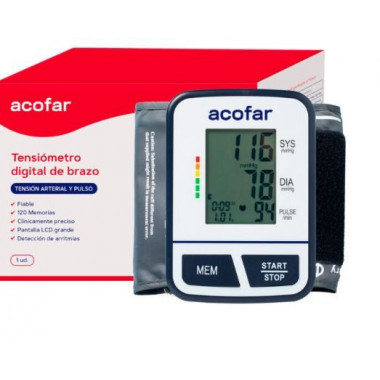 Tensiometro Digital de Brazo Acofar 1 Unidad  ACOFARMA