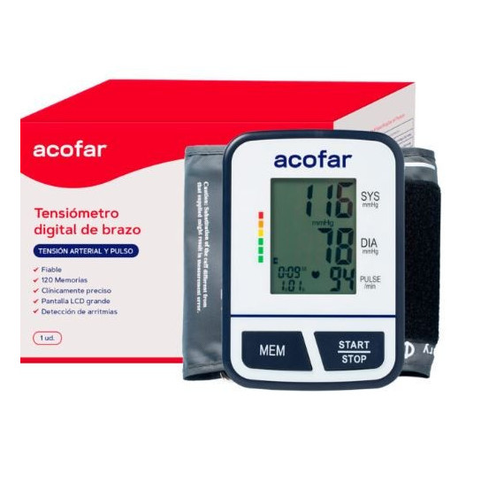 Tensiometro Digital de Brazo Acofar 1 Unidad  ACOFARMA