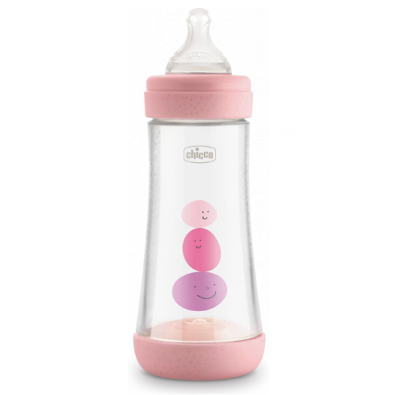 CHICCO Biberon Plastico T Silicona  PERFECT5 Ros