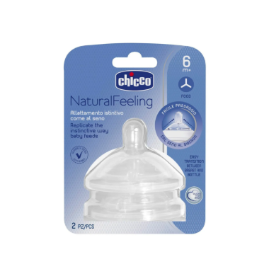 CHICCO Tetina  Natural Feeling Flujo Papilla 6M+