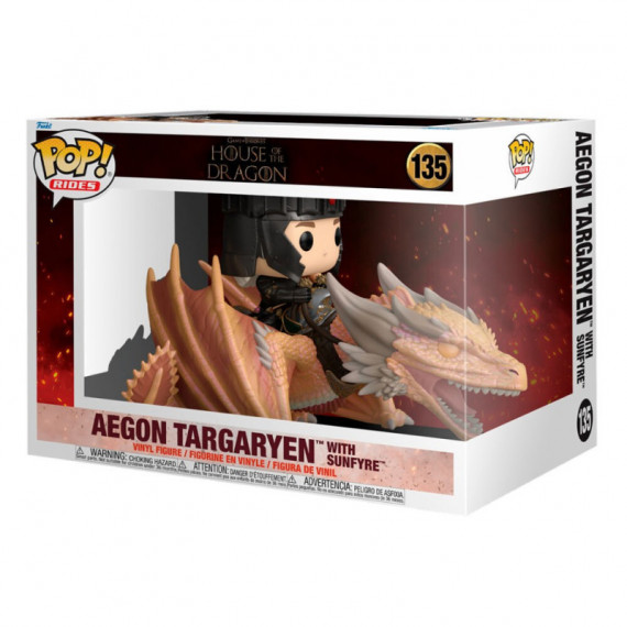 FUNKO Pop Rides la Casa del Dragon Aegon Targaryen With Sunfyre