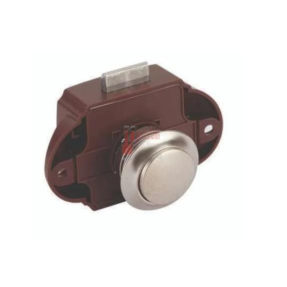 Cierre Armario Con Pulsador Marron