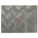 Chapa Damero Aluminio Natural - Dimensión 500 X 500 Mm