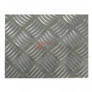 Chapa Damero Aluminio Natural - Dimensión 1000 X 500 Mm