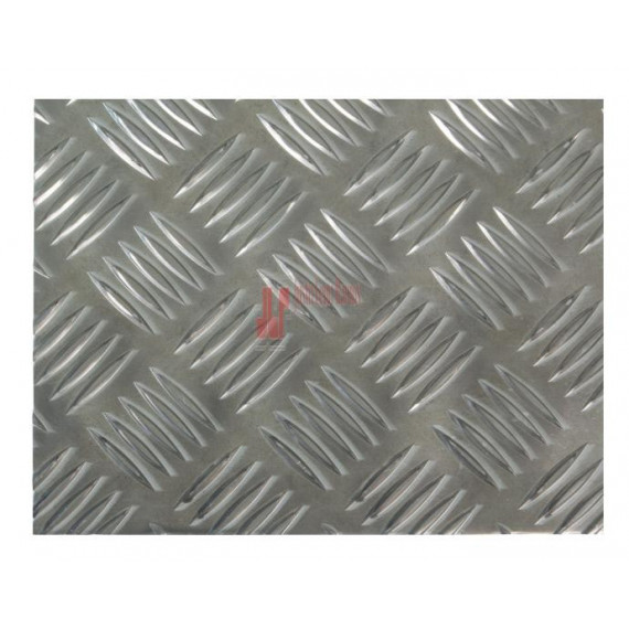 Chapa Damero Aluminio Natural - Dimensión 1000 X 500 Mm