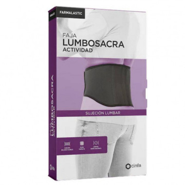 FARMALASTIC Faja Reforzada Lumbar T-1 Negra