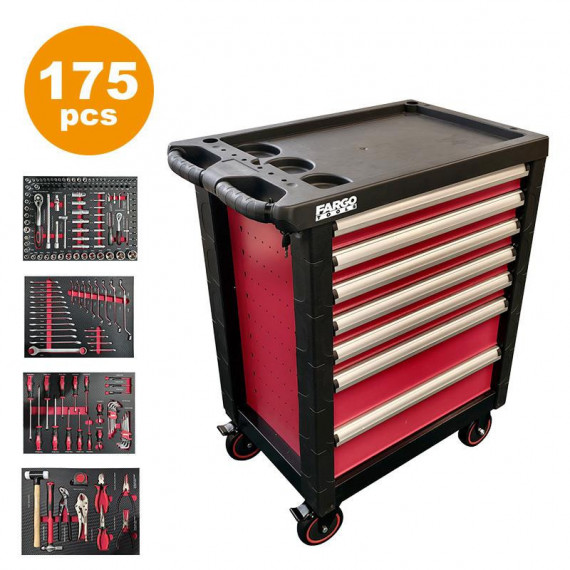 Carro de Herramientas 7 Cajones FARGO TOOLS 175 Pcs