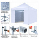 Carpa Profesional HEX.50 con Paredes Blanca DONNA GARDEN 3X3 Metros
