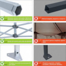 Carpa Profesional HEX.50 con Paredes Blanca DONNA GARDEN 3X3 Metros