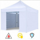 Carpa Profesional HEX.50 con Paredes Blanca DONNA GARDEN 3X3 Metros