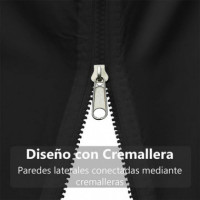 CARPA PROFESIONAL HEX.50 CON PAREDES NEGRA DONNA GARDEN 3X3 METROS