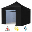 Carpa Profesional HEX.50 con Paredes Negra DONNA GARDEN 3X3 Metros