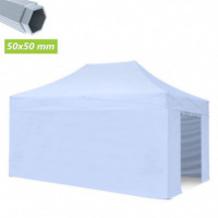 Carpa Profesional HEX.50 con Paredes Blanca DONNA GARDEN 4X6 Metros