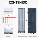 Carpa Profesional HEX.50 con Paredes Blanca DONNA GARDEN 4X6 Metros