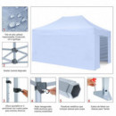 Carpa Profesional HEX.50 con Paredes Blanca DONNA GARDEN 4X6 Metros