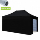 Carpa Profesional HEX.50  con Paredes Negra DONNA GARDEN 4X6 Metros