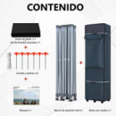 Carpa Profesional HEX.50  con Paredes Negra DONNA GARDEN 4X6 Metros