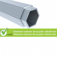 CARPA PROFESIONAL HEX.50 CON PAREDES BLANCA DONNA GARDEN 5X5 METROS