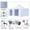 Carpa Profesional HEX.50 con Paredes Blanca DONNA GARDEN 5X5 Metros