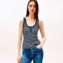 Camiseta Slim sin Mangas de Cuello Henley  TOMMY HILFIGER