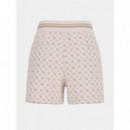 Pantalón Corto Estampado en Efecto Neopreno de GUESS