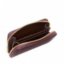 Cartera Cuadrada con Cremallera y Logo en Lámina Metálica  CALVIN KLEIN