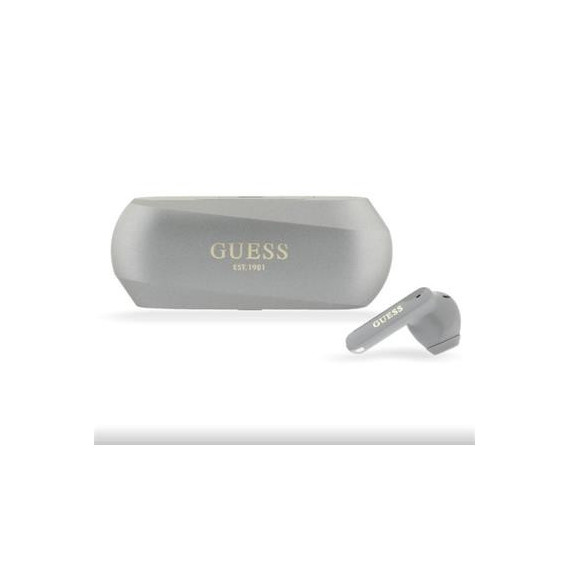 GUESS Auricular BLUETOOTH con Base Cargadora Plateado GUTWSC2MCDSE