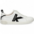 Deportivo K con Cintas Negro Piel Blanco  KATE SPADE