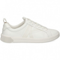 DEPORTIVO K CON CINTAS PIEL BLANCO