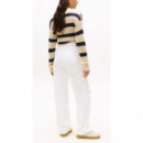 TOMMY HILFIGER - Dnm White Relaxed St - Ybr - F|WW0WW45677/YBR