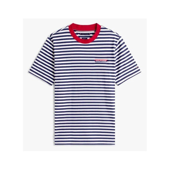 TOMMY HILFIGER - Americana Graphic Striped Tee - 0FA - F|MW0MW40705/0FA