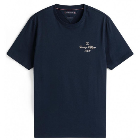TOMMY HILFIGER - Outline Flag Script Tee - DW5 - F|MW0MW39360/DW5