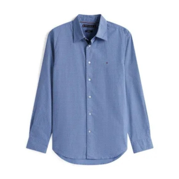 TOMMY HILFIGER - Flex Poplin Mini Print Rf Shirt - C7G - F|MW0MW39438/C7G