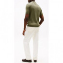 TOMMY HILFIGER - Cable Knitted S/s Polo - Pli - F|MW0MW40701/PLI