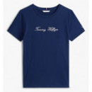 TOMMY HILFIGER - Lurex Script Reg C-nk Ss Tee - C1G - F|WW0WW47210/C1G