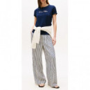 TOMMY HILFIGER - Lurex Script Reg C-nk Ss Tee - C1G - F|WW0WW47210/C1G