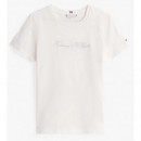 TOMMY HILFIGER - Lurex Script Reg C-nk Ss Tee - YA8 - F|WW0WW47210/YA8